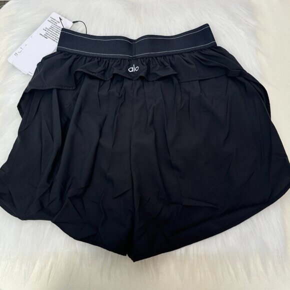 Alo Black Double Layer Sports Shorts Women's Size M - Picture 1 of 9